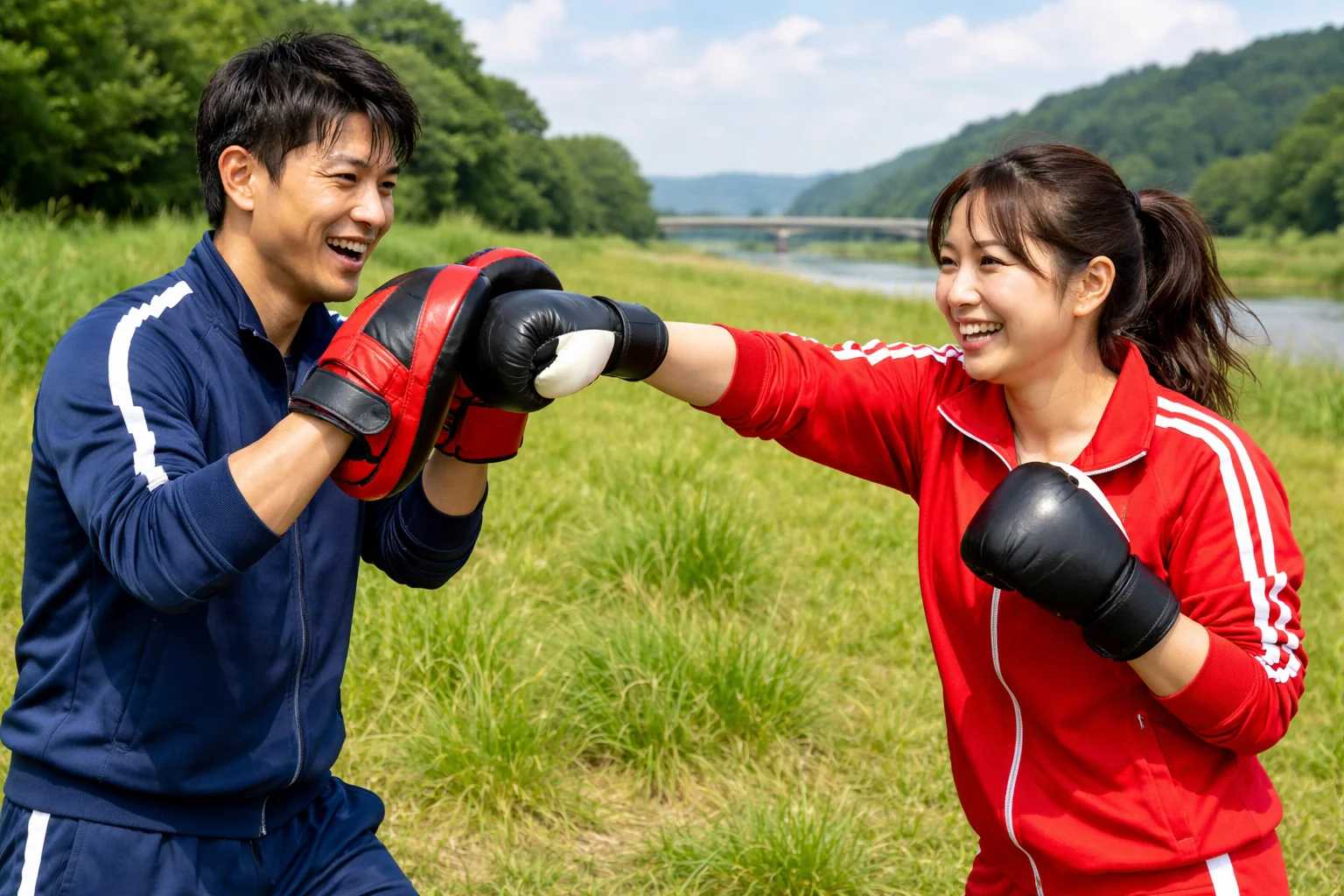 ミット打ち体験